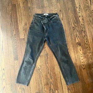 Curve love high waisted cross cross jeans lightly worn, short